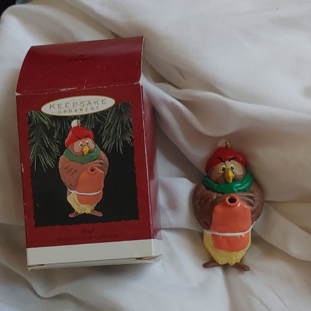 Hallmark Keepsake Owl Ornament in Red and Green
